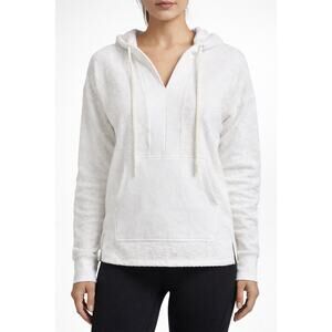 NWT Alala Hooded Terry Poncho Hoodie White Pullover Kangaroo Pocket S18-T059